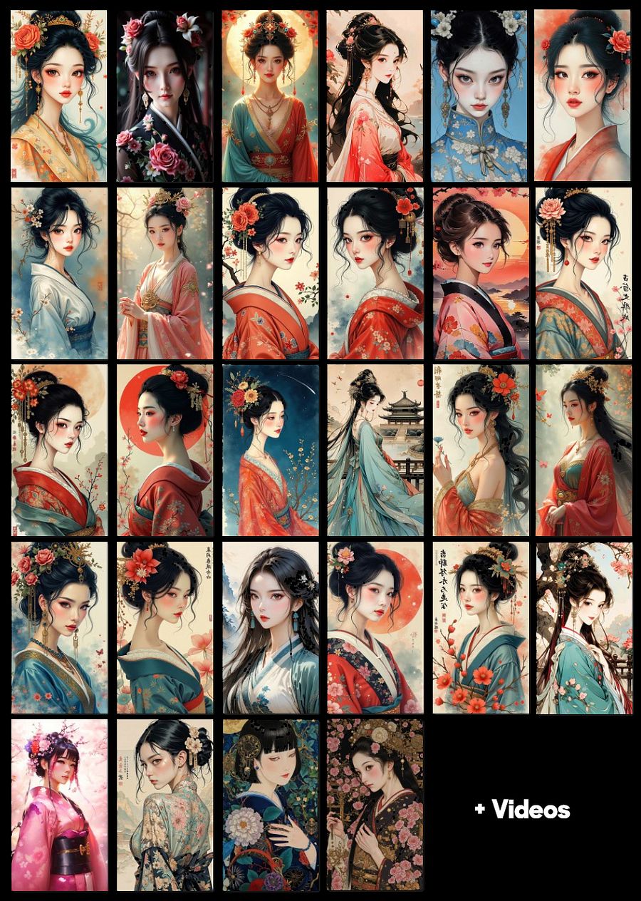 33 Japanese Kimono Geisha Girls : Wallpapers & Lock Screen Videos product image (2)