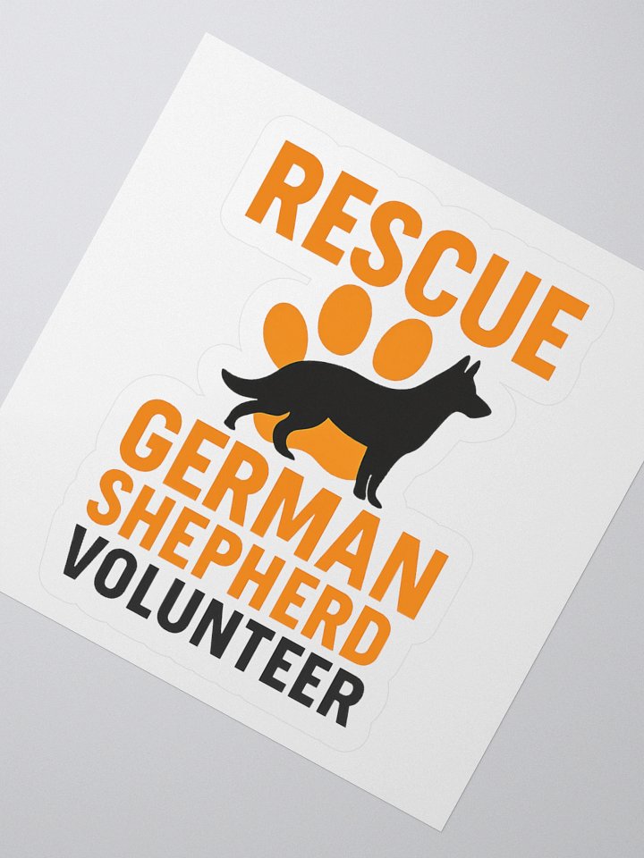 Rescue German Shepherd Kiss Cut Stickers product image (4)