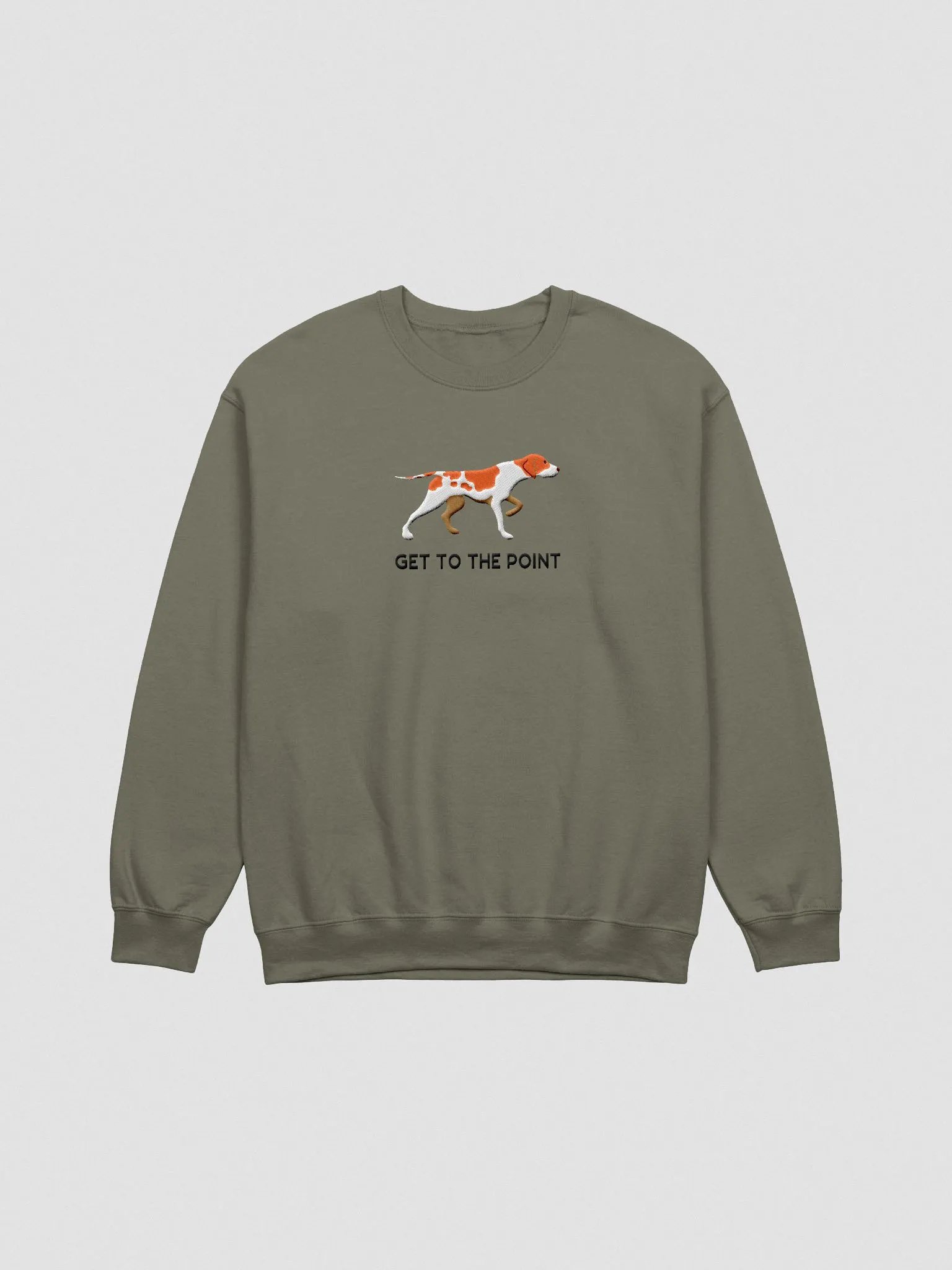 Get to the Point Sweatshirt (Embroidered) of an English Pointer(Orange) product image (4)