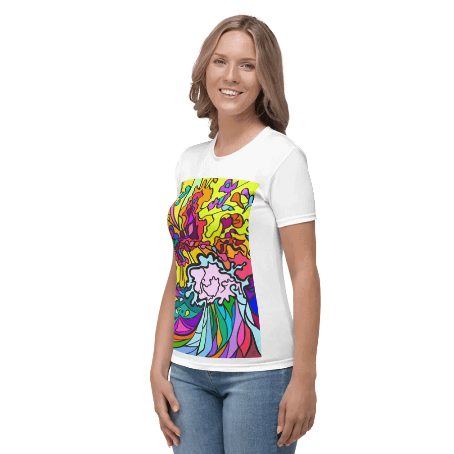 Vibrant Fusion Women's All-Over Tee - Wave at Sunset product image (3)