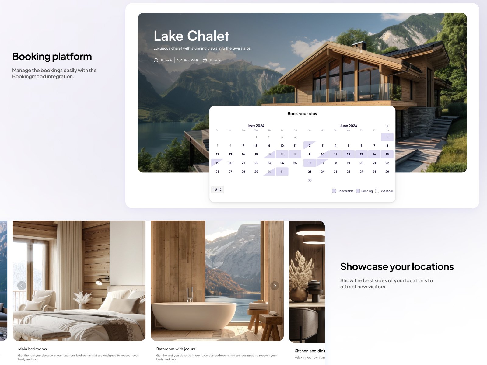 Chalet | Vacation rentals & Bookings Framer Template product image (3)