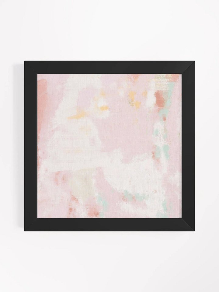 Square Abstract Painting Print Pink and White Blush Pink Wall Art Print product image (2)