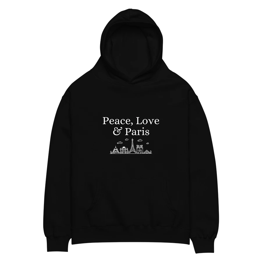 Peace, Love and Paris with Monuments Unisex Oversized Hoodie product image (3)