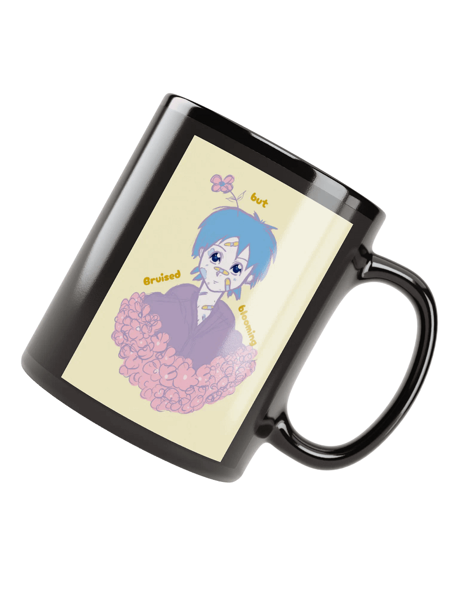 Bruised but Blooming Black Glossy Mug product image (8)