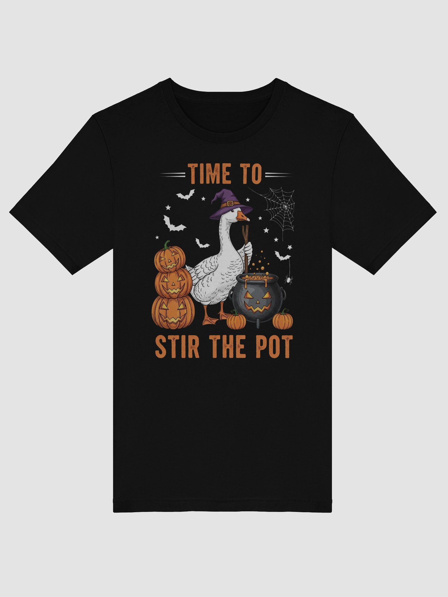 Funny Halloween Goose Witch Stirring Pot T-Shirt product image (14)