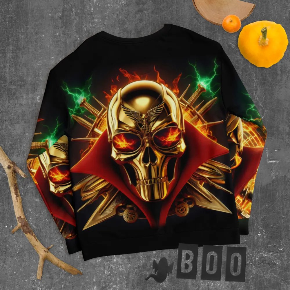 Golden Robot-Skull Face - Unisex Sweatshirt #8 product image (10)