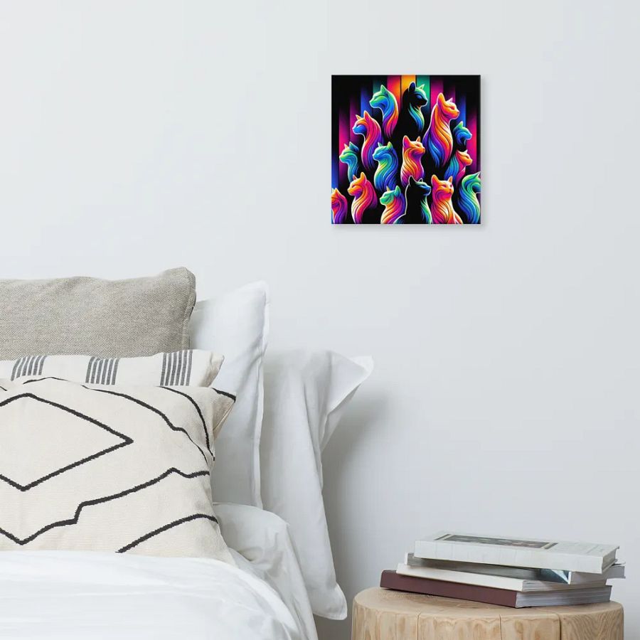 Canvas (in): Colourful Cat Pyramid product image (6)