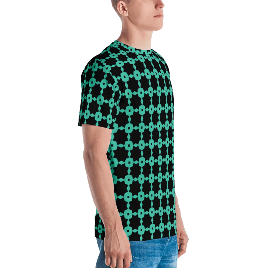 Abstract Repeating Chain Pattern Men's Crewneck T Shirt product image (3)