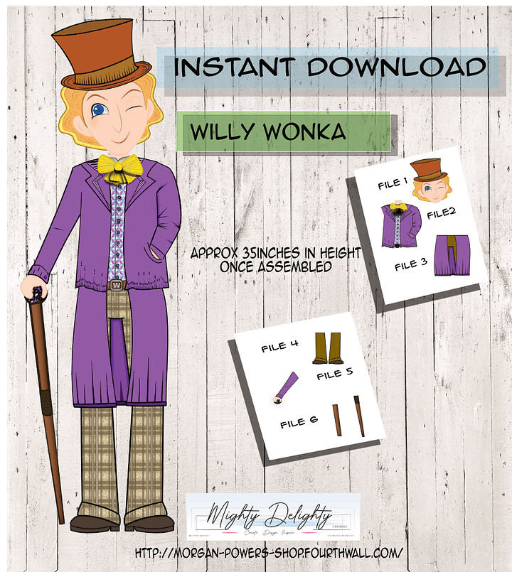 Willy Wonka Large Printable Party Decoration product image (1)