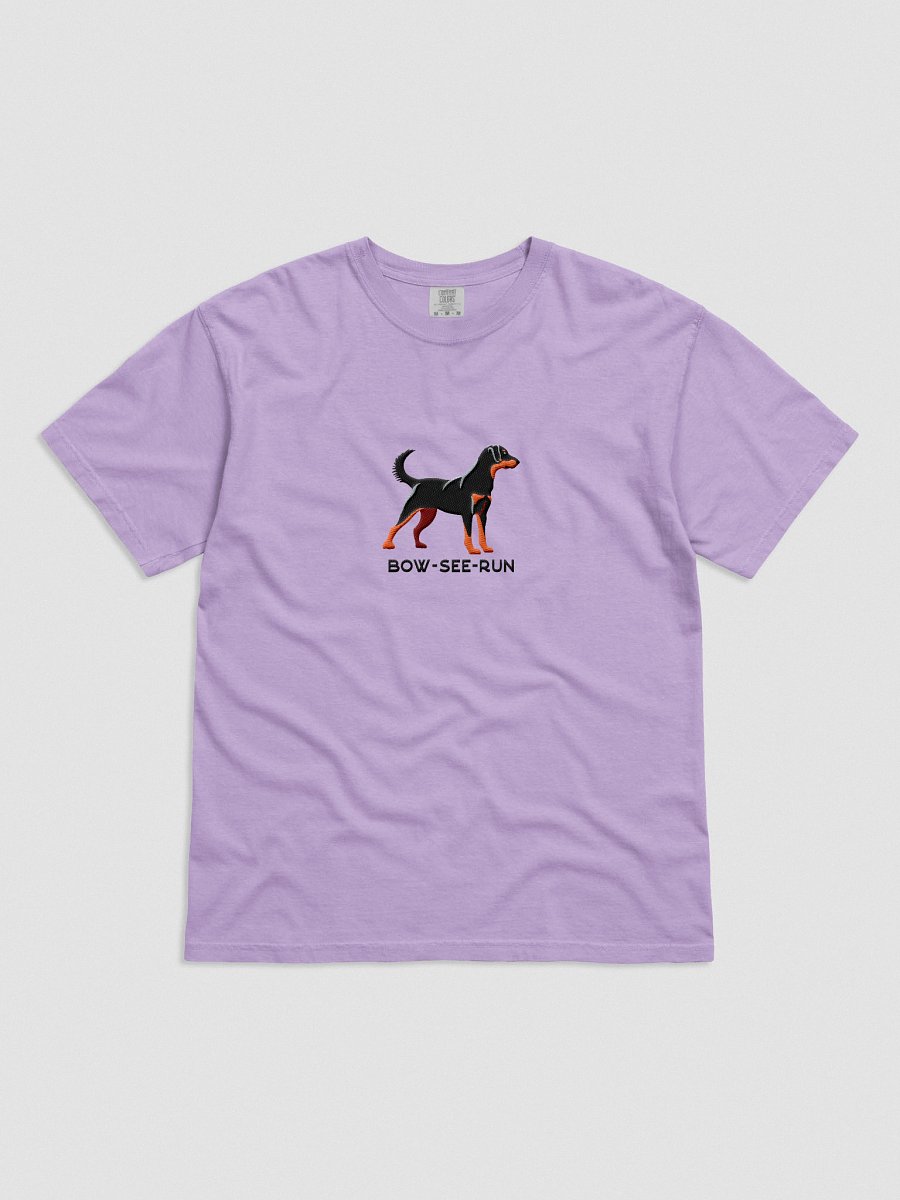 Bow-See-Run T-Shirt(Embroidered) of a Beauceron(Black & Tan) product image (41)