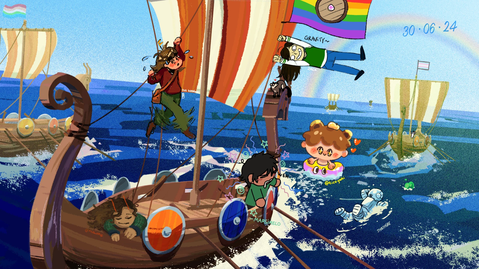 Rainbow Shieldwall 2024 - Artist Collab Art Piece product image (1)