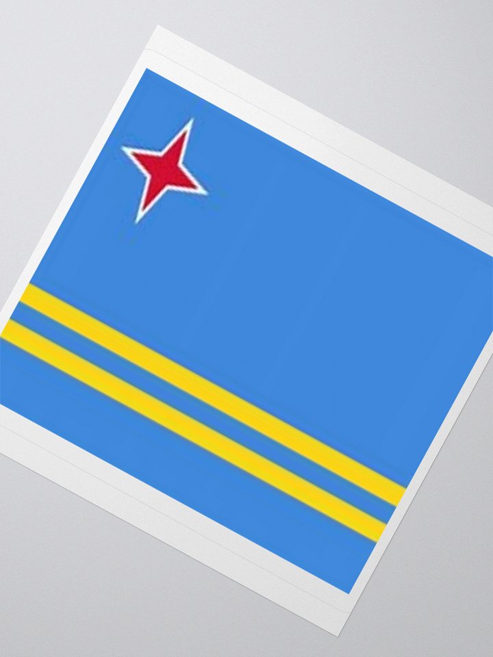 Exclusive Aruba Flag Kiss-Cut Stickers - High-Quality Vinyl, Multiple Sizes product image (6)