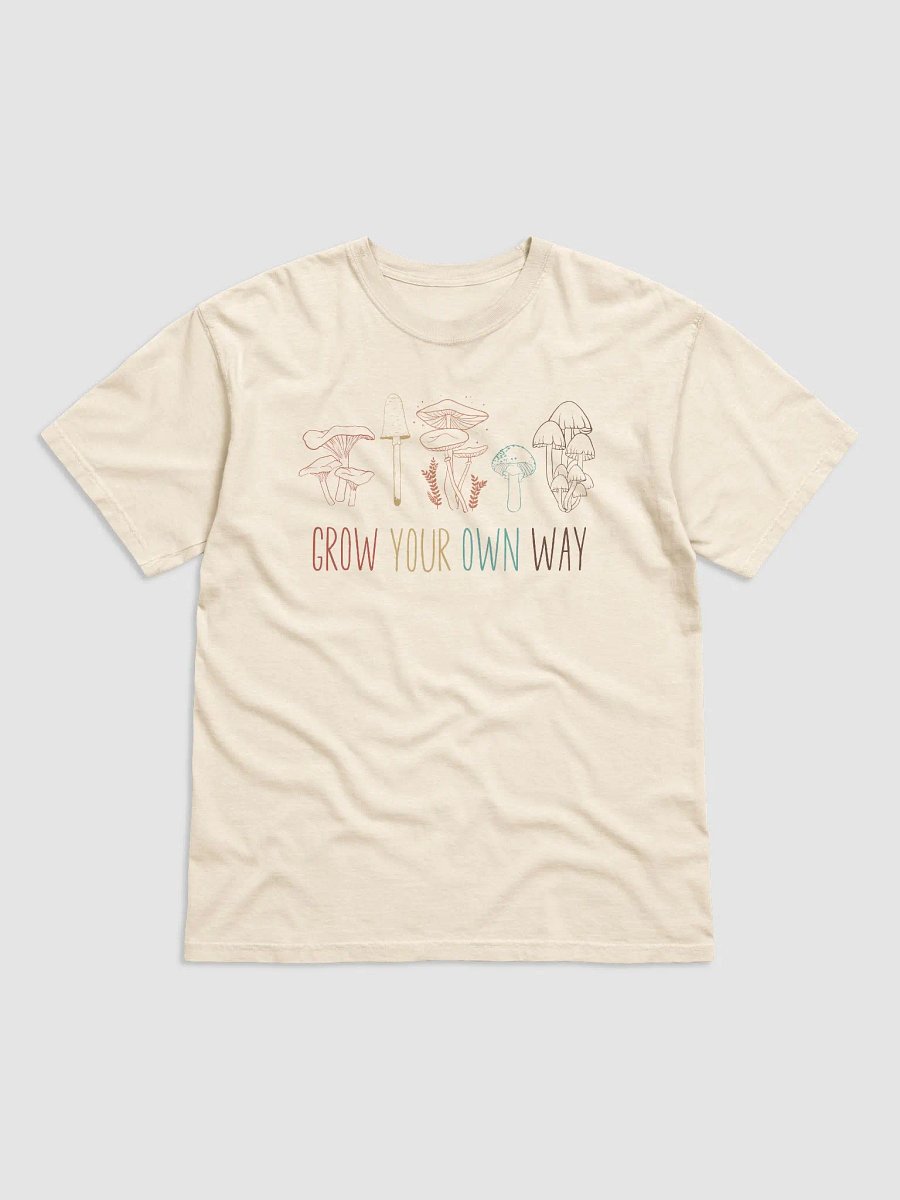 Grow Your Own Way T-Shirt - Boho Retro Inspirational Mushroom Graphic Tee product image (4)