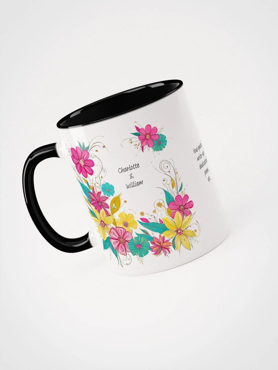 Artsy Boho Flowers Coloured Mug for Anniversaries, Baby Showers, Engagements product image (3)