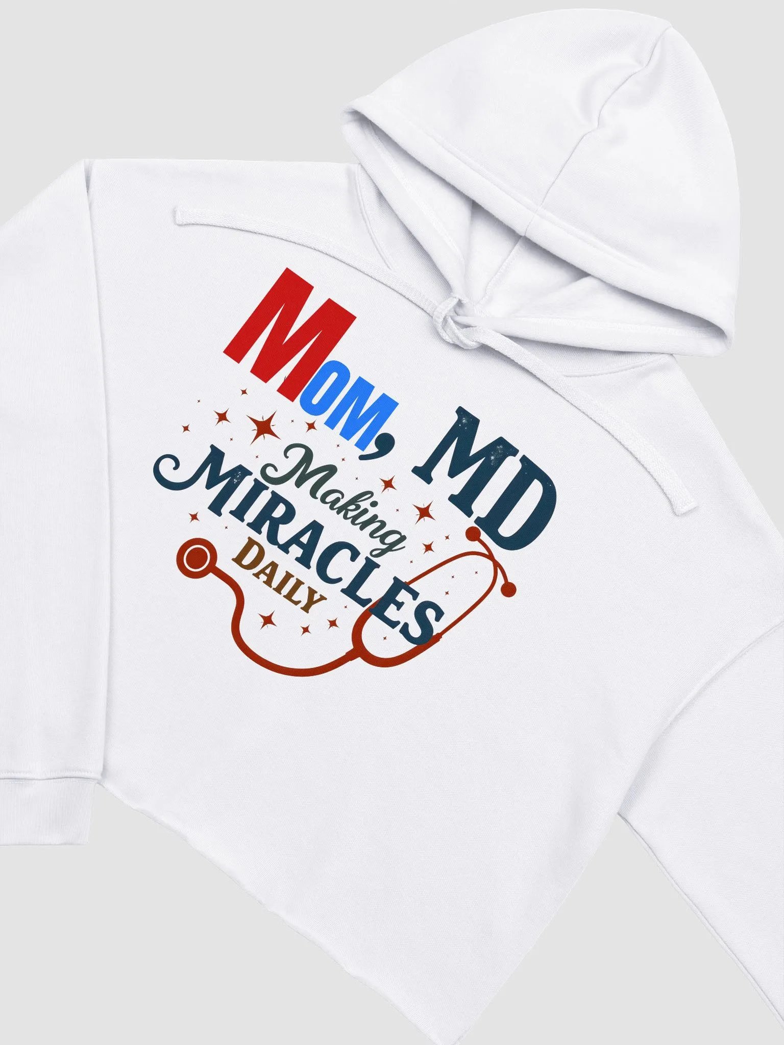 stethoscope Miracle-Making Mom Crop Hoodie product image (10)
