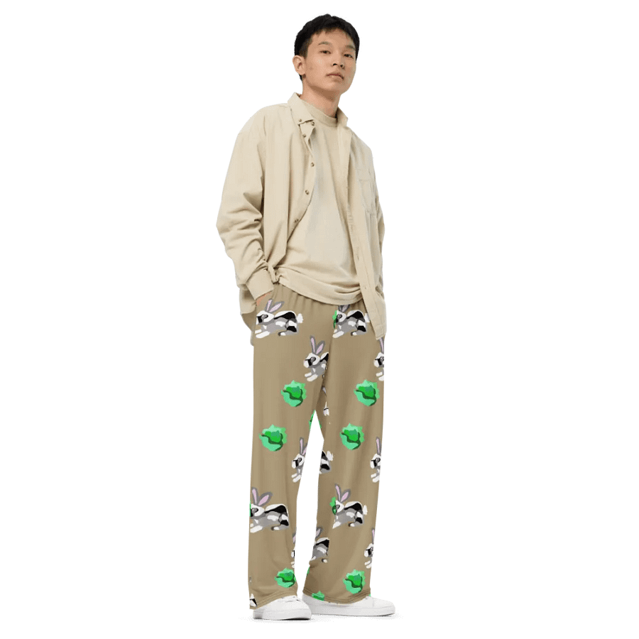 Bunnies Pattern Wideleg Pants product image (3)