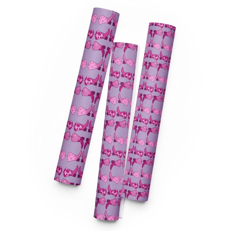 Pretty In Pink Boots Wrapping Paper product image (5)