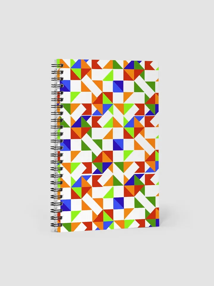 Geometric Shapes Multicolored Throw Spiral Notebook product image (1)