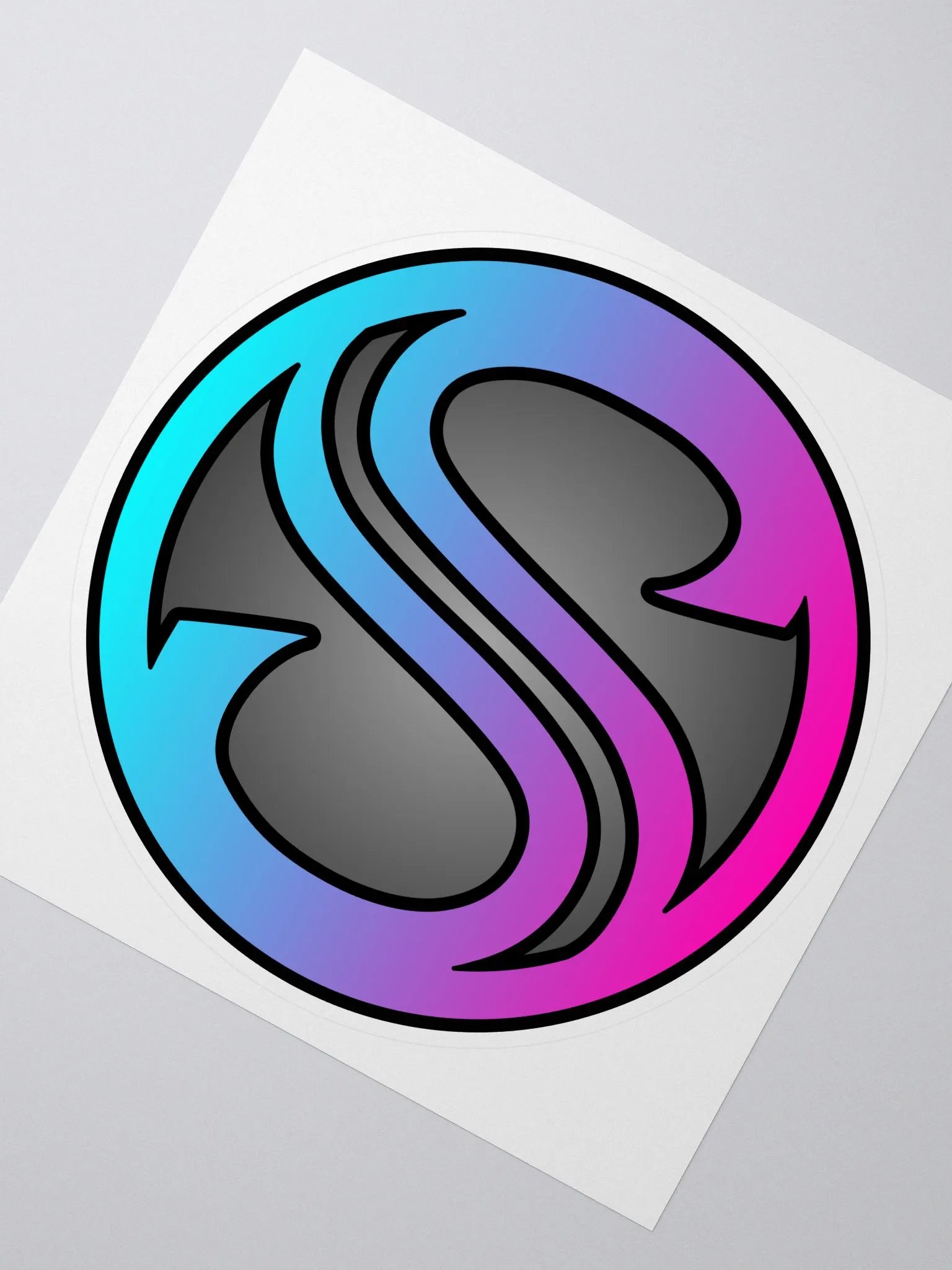 Cyan/Pink Logo Sticker product image (2)
