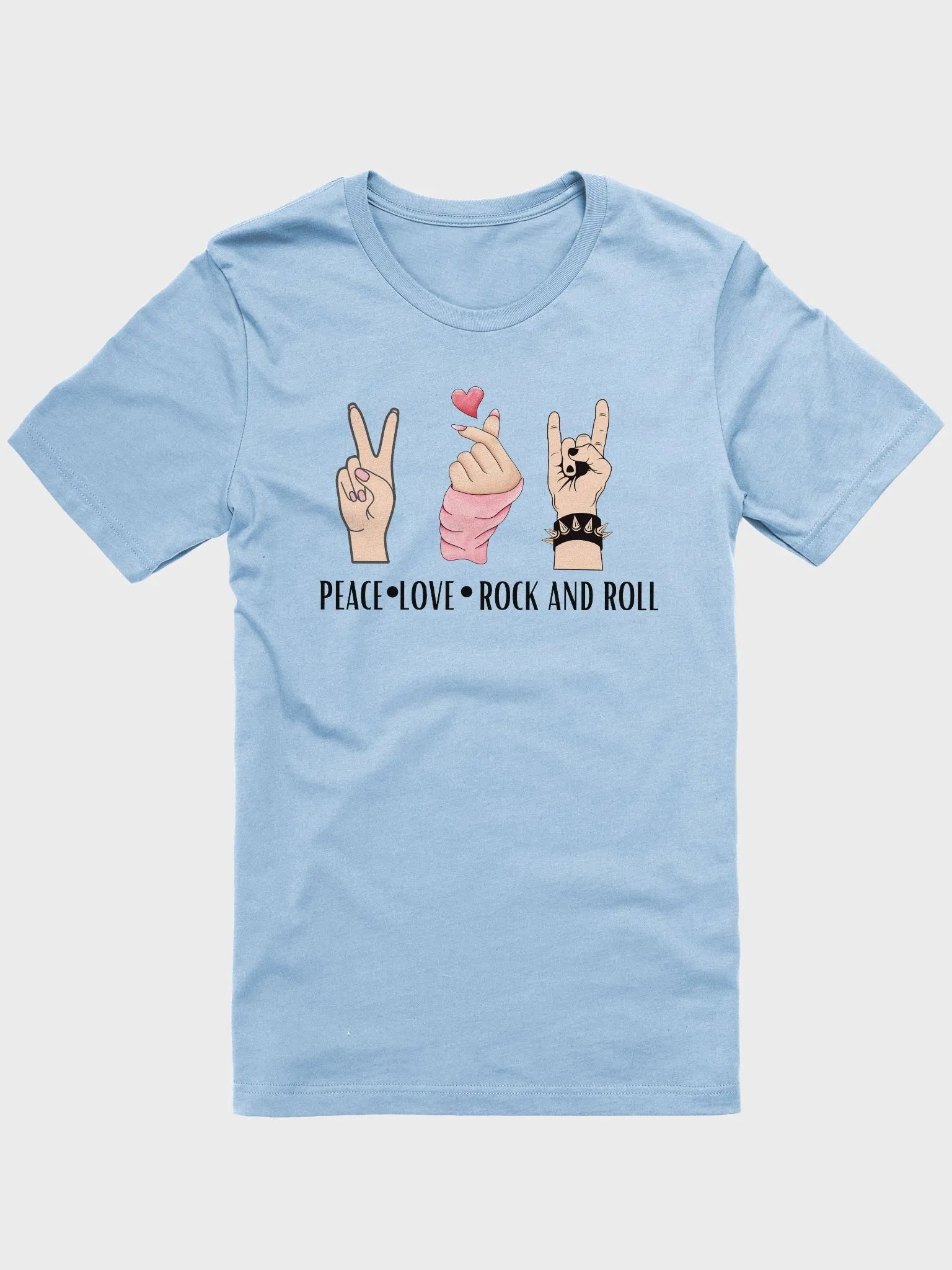 Peace Love Rock And Roll - Unisex T-shirt Bella Canvas 3001 product image (5)