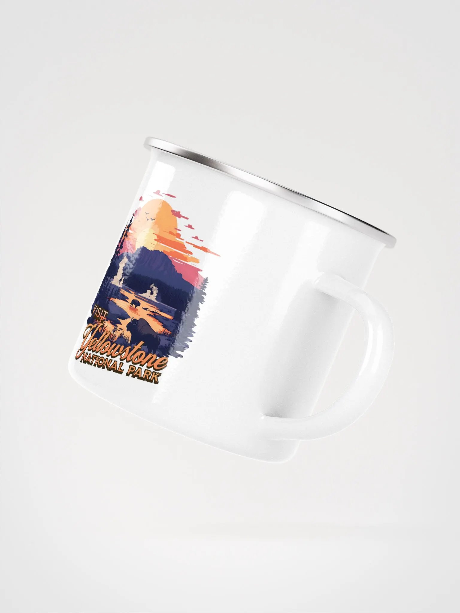 Vintage Yellowstone Enamel Mug product image (4)