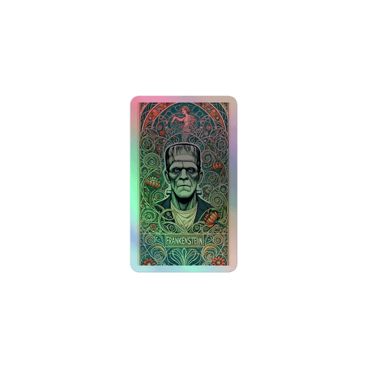 Art Nouveau Frankenstein's Monster Vinyl Sticker – Gothic Horror Art product image (1)