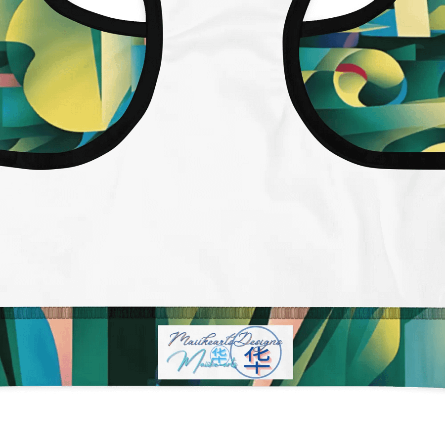 Abstract Lithographic Pattern Design Sports Bra - V8 product image (12)