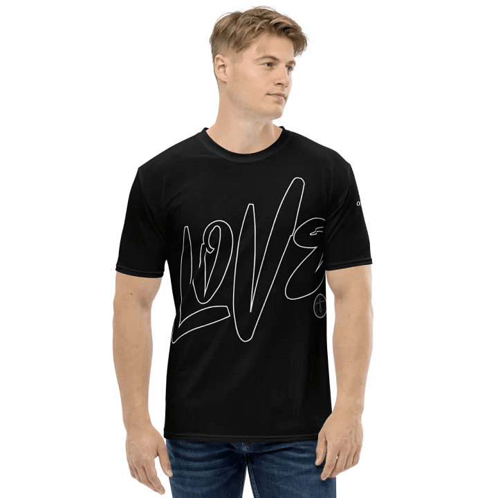 Love & Peace - Black - Crew Neck T-Shirt product image (1)