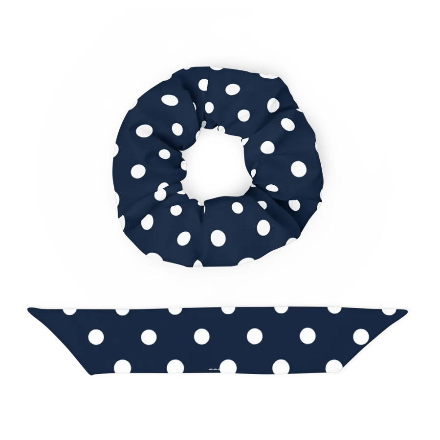 Navy Polka Dot Dream All-Over Print Scrunchie product image (4)