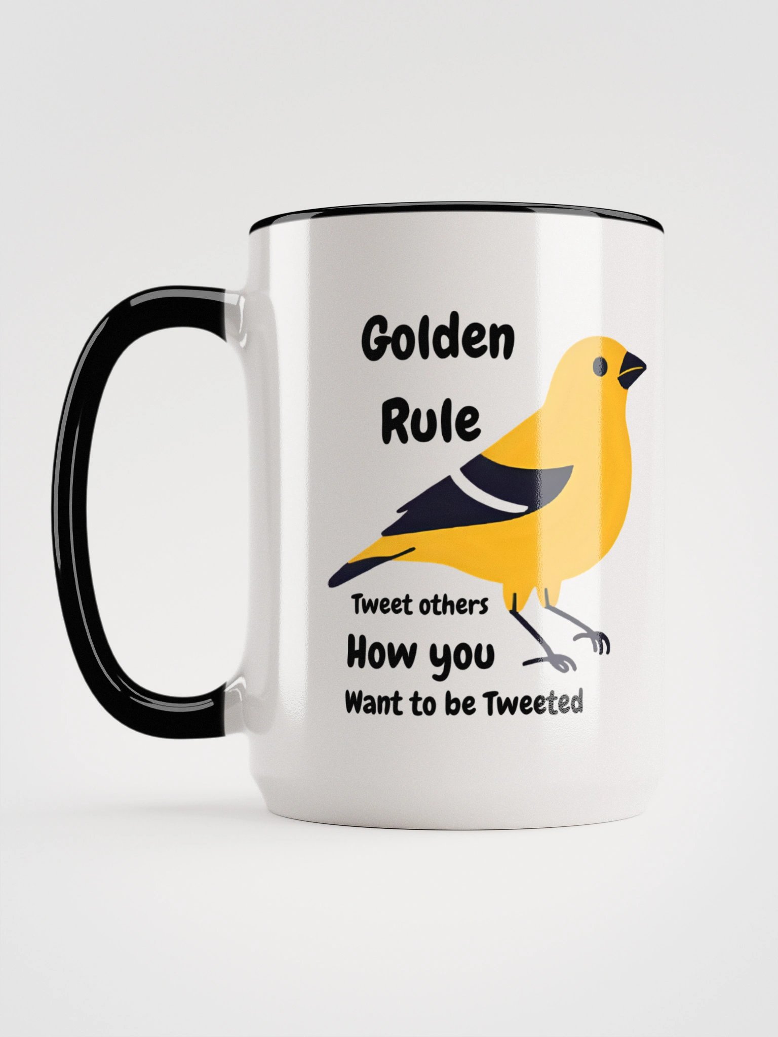The Golden Rule Yellow Bird Coffee Cup / Tea Mug product image (5)
