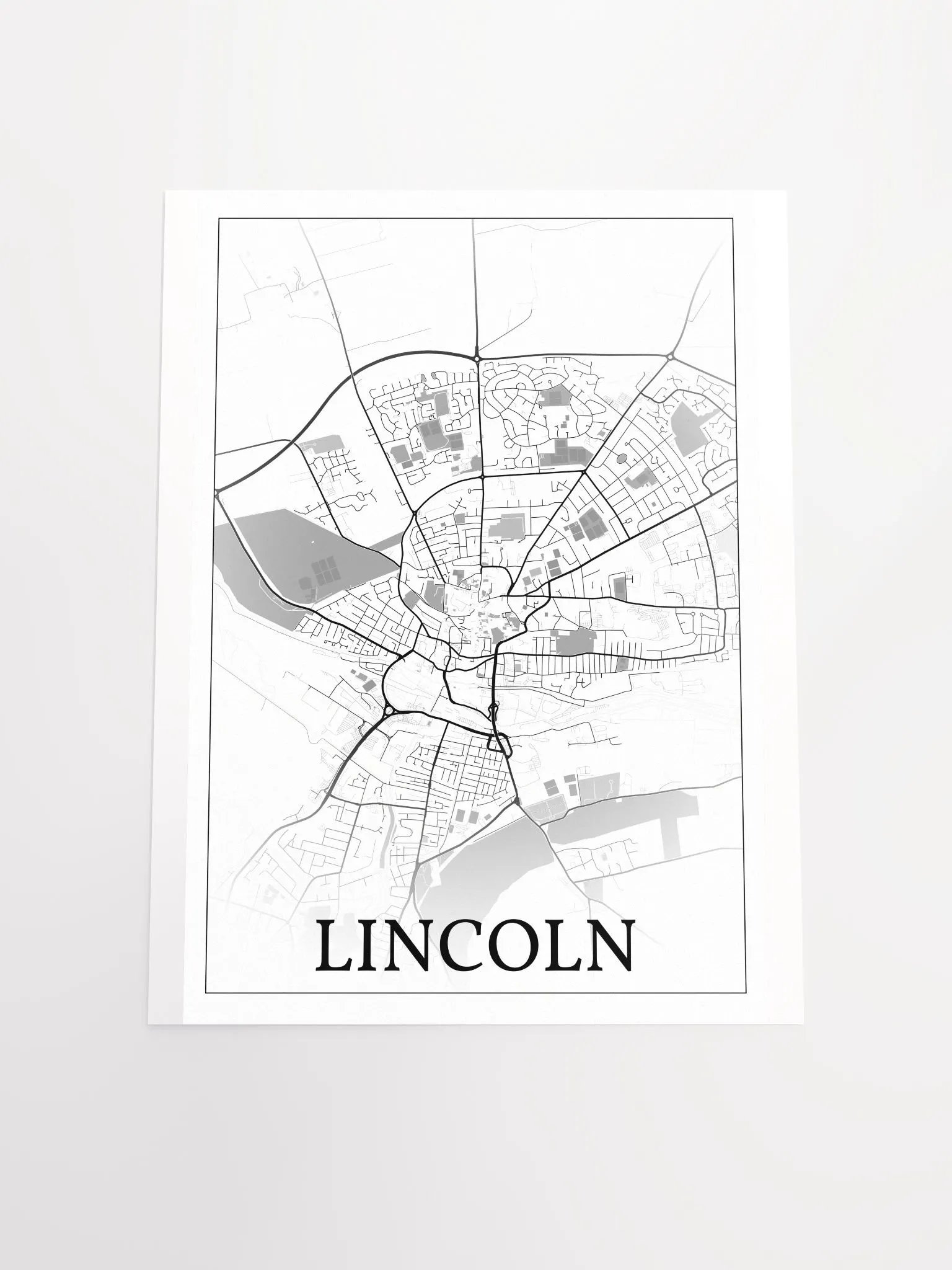 Lincoln, England, city map print product image (18)