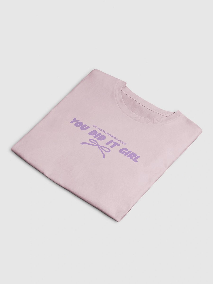 You Did it Girl Bow Cropped Tee - Lilac/Orchid product image (4)