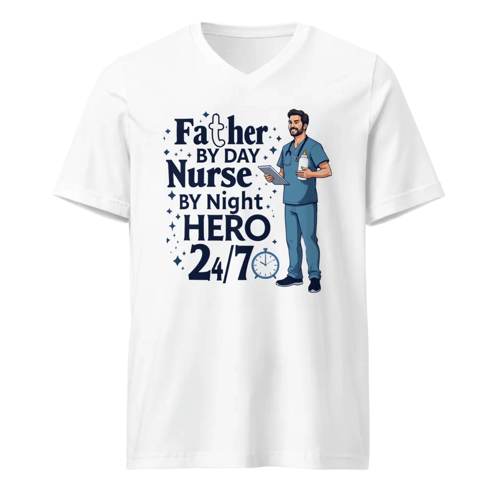 Hero Nurse Dad V-Neck Tee product image (1)