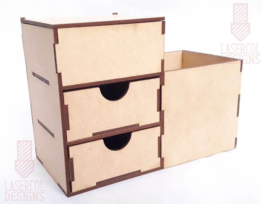 Desk Organizer with drawers - Laser Cut Files product image (9)