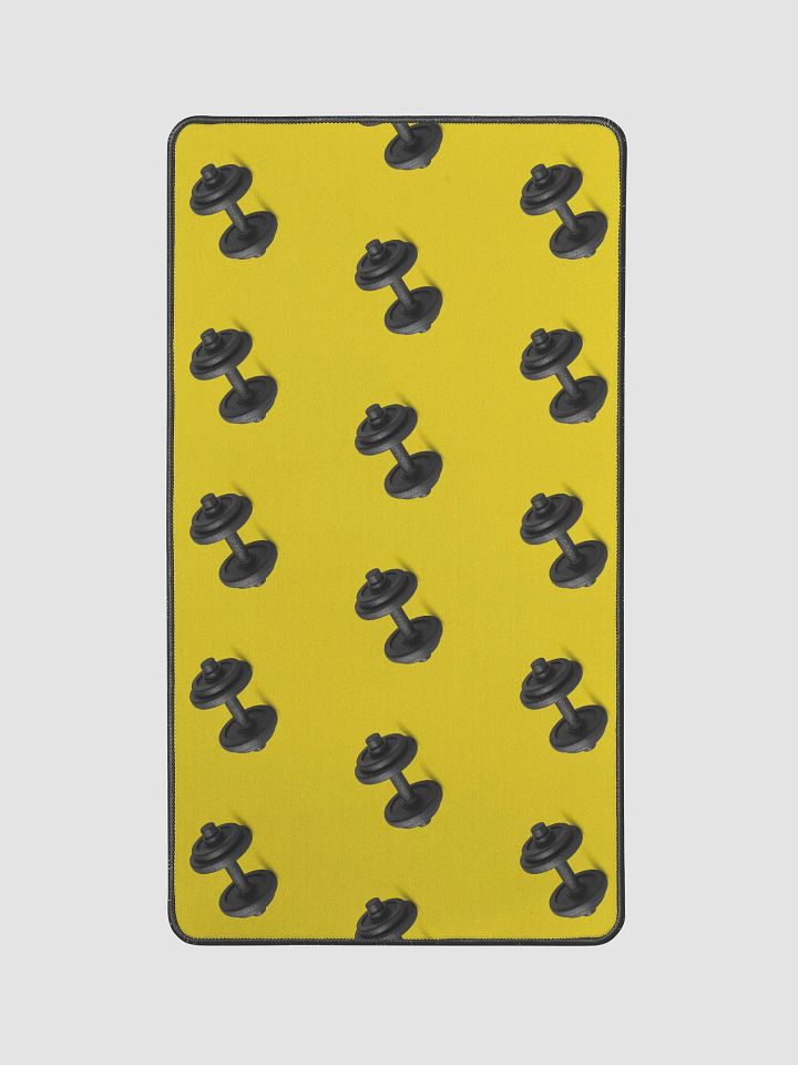 Yellow Dumbbell Desk Mat product image (2)