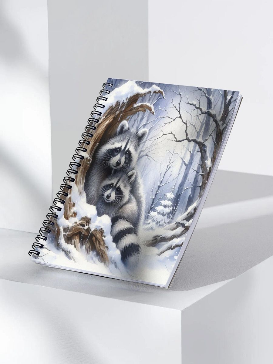 Winter Wonderland Raccoon-Spiral Notebook product image (3)