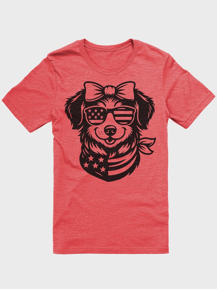 Flirty Patriotic Pup in Bandana | Border Collie T-Shirt product image (1)