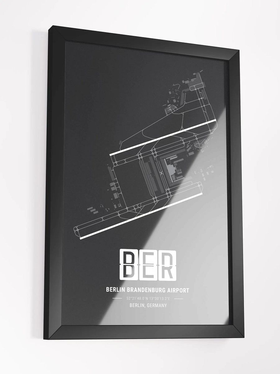 Framed Airport BER Premium Map On Matt Paper product image (3)