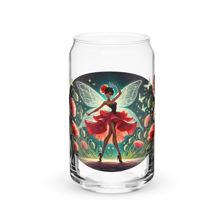 Poppy Fairy Fantasy Glass with Optional Lid and Straw product image (2)