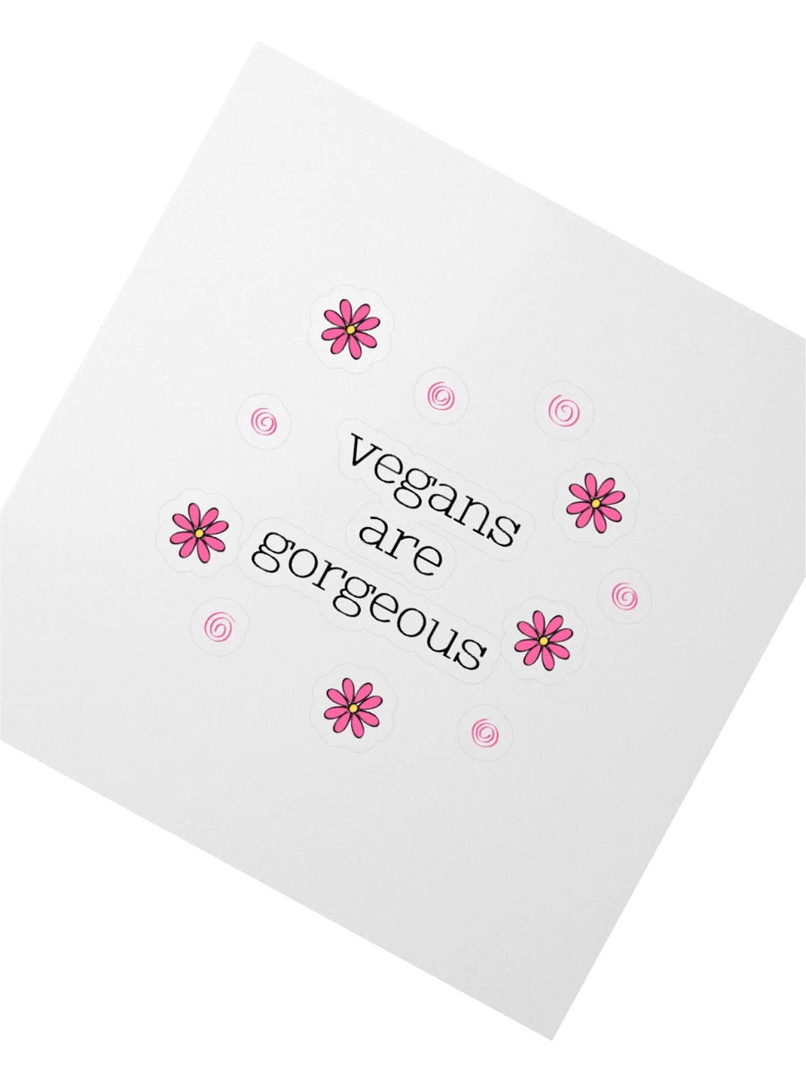 “Vegans Are Gorgeous” Fun Sticker product image (2)