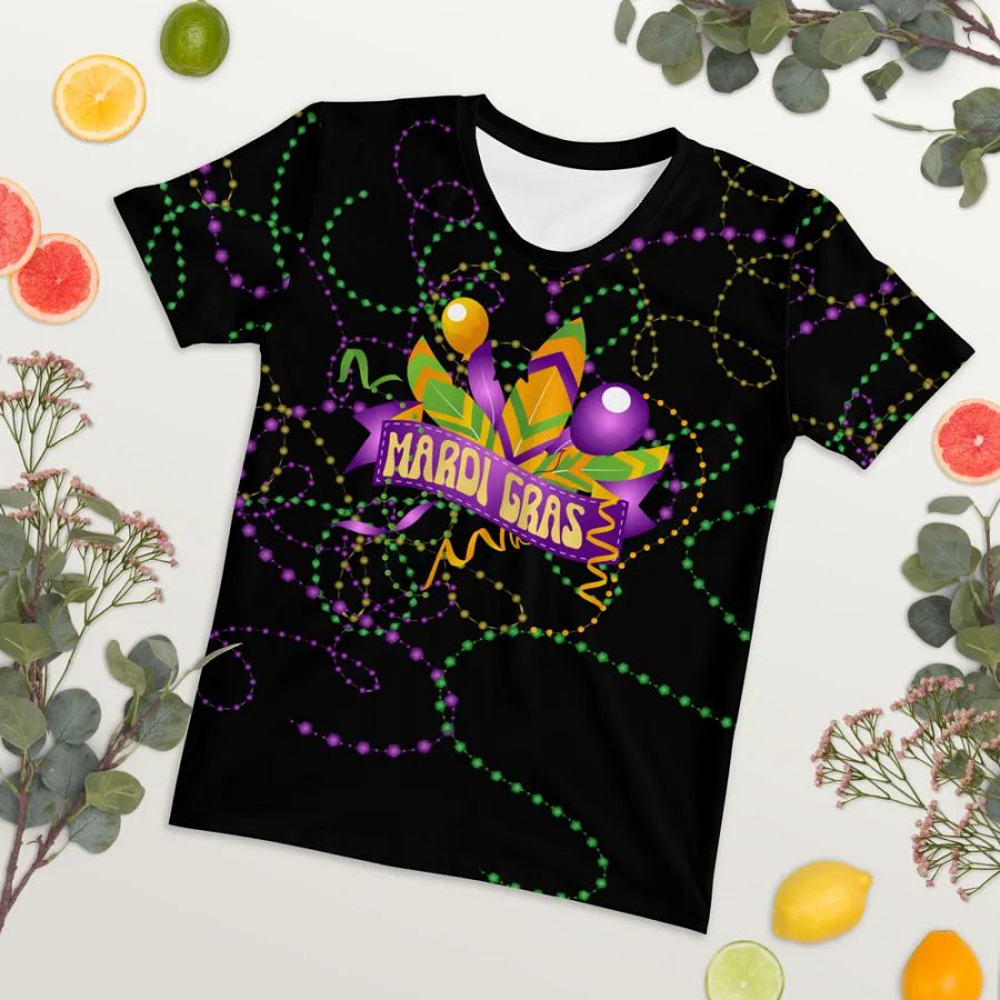 Mardi Gra All Over Print T-shirt product image (7)