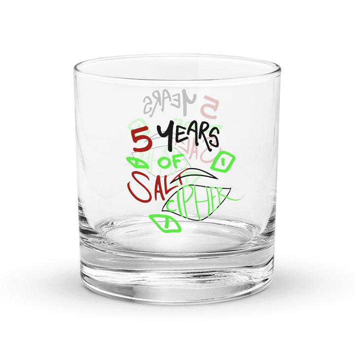 5 YEAR ANNIVERSARY ROCKS GLASS product image (1)