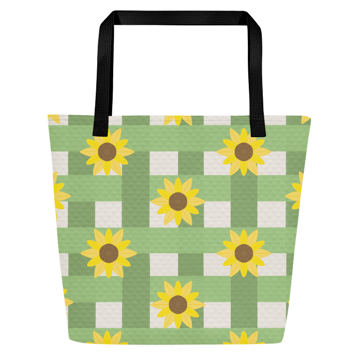 Sunflower Gingham Tote in Green product image (1)