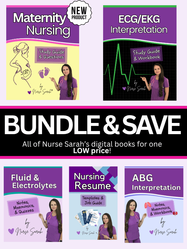 Nursing School Bundle Books by Nurse Sarah® (Digital) product image (1)