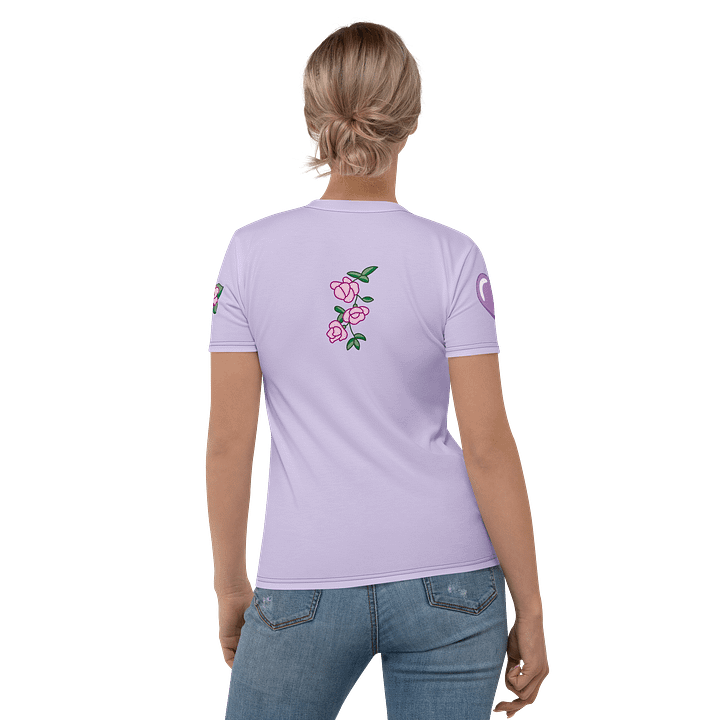Girl with the colorful hair (art by Dina R.) acrylic painting picture - Womens Crew Neck T-Shirt product image (1)