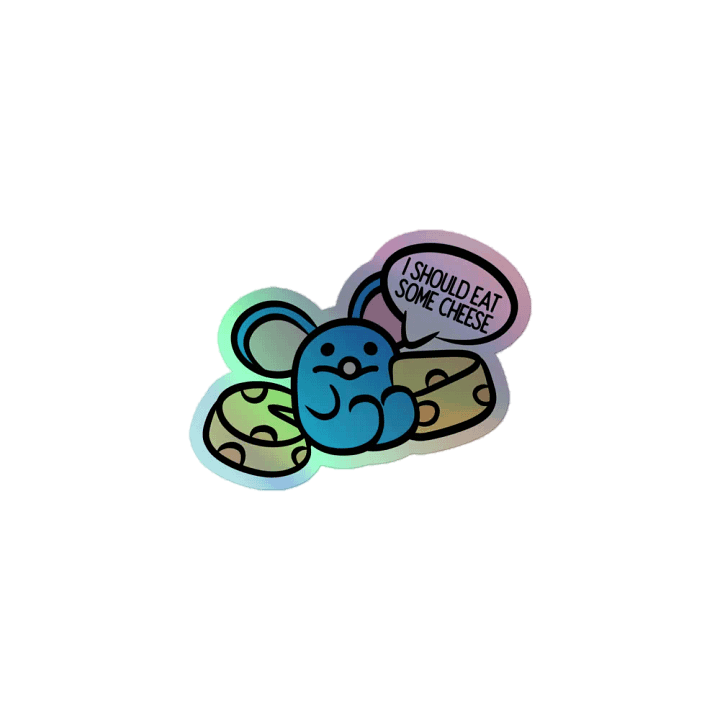 Eat Cheese Holographic Sticker product image (1)