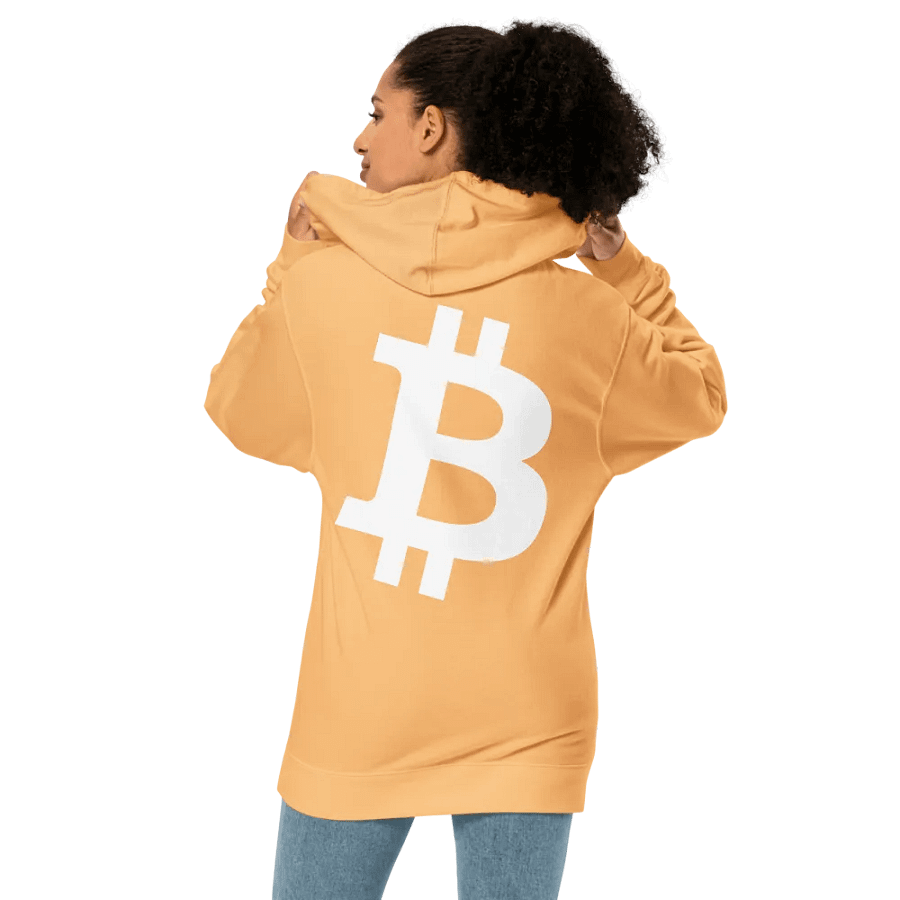Embroidered ₿itcoin Orange-Peach Hoody product image (4)
