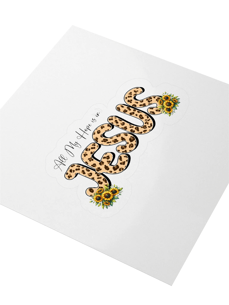 JESUS animal print Kiss Cut Stickers. product image (3)