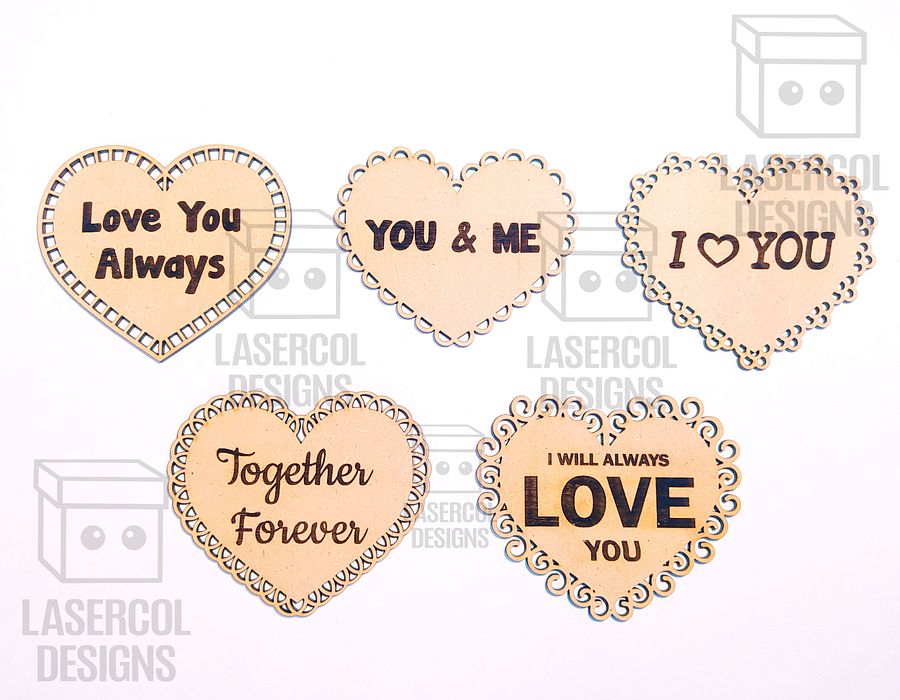 Hearts Cut Outs Set 2 - Laser Cut Files product image (7)