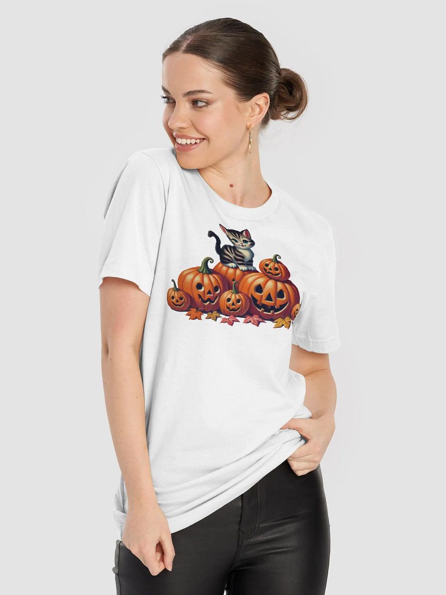 Kitten and Jack-o-Lanterns Pumpkins Supersoft T-shirt product image (18)